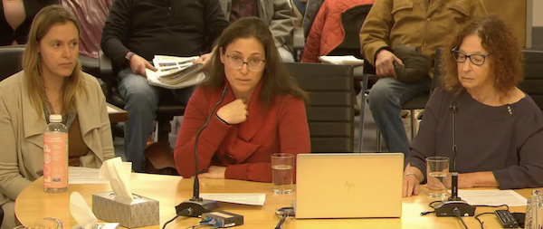image - Screenshot of Nelson City Council’s Oct. 22, 2023, meeting. Left to right, Topaz Zafrir, Yael Finer and Judy Banfield of the Kootenay Jewish Community Association present their concerns about the rise in anti-Israel and antisemitic events to the council